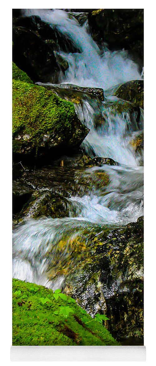 Stream Yoga Mat featuring the photograph Tumbling Stream by Robert Bales