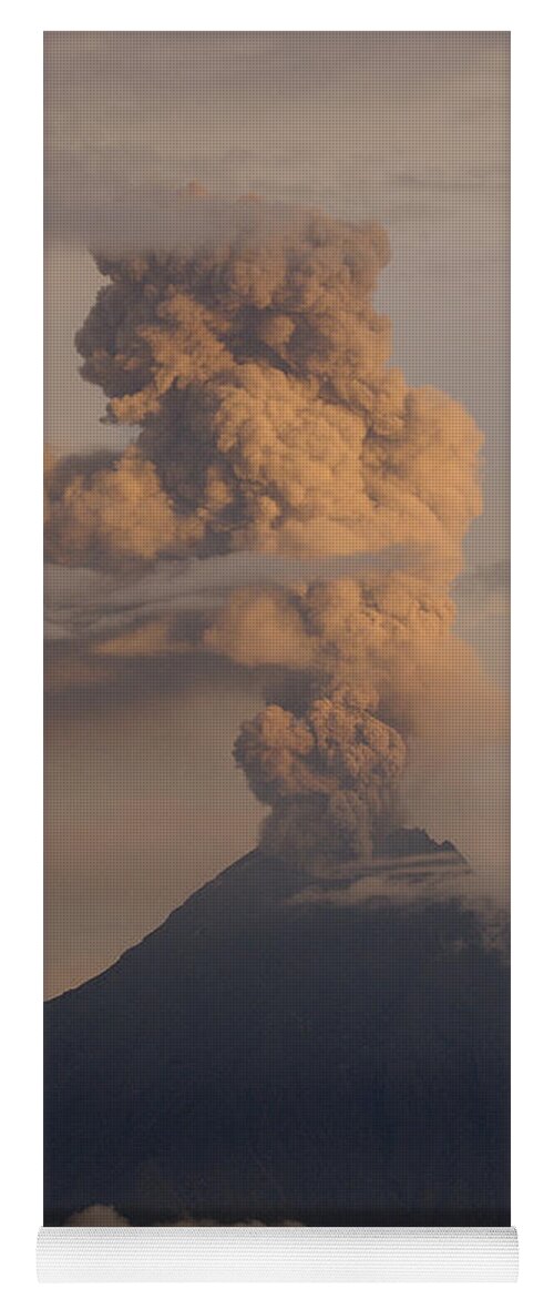 Feb0514 Yoga Mat featuring the photograph Tungurahua Volcano Erupting Andes Mts by Pete Oxford