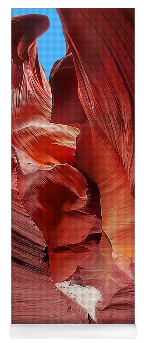 Antelope Canyon Yoga Mat featuring the photograph Twisted Rock by Jason Chu