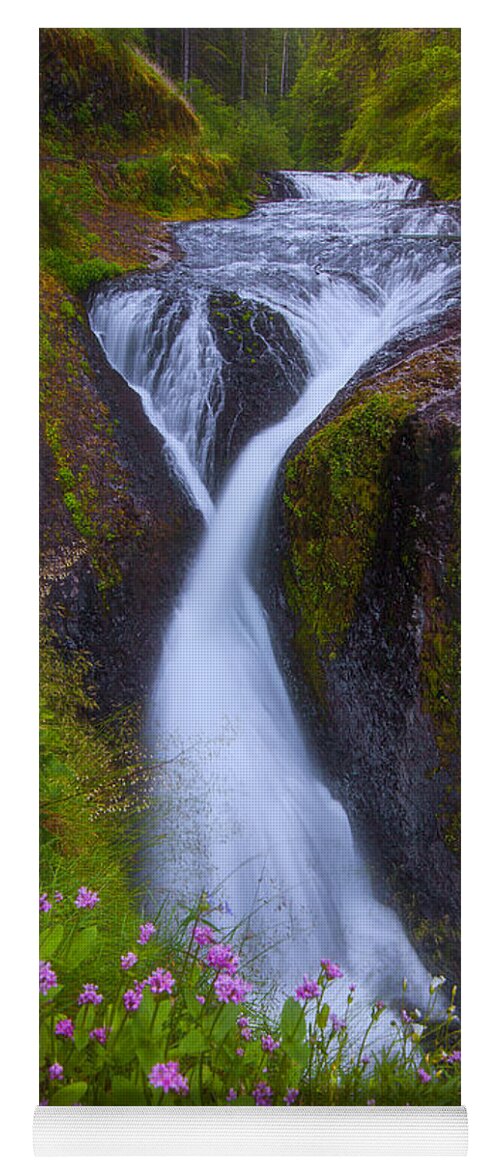 Waterfalls Yoga Mat featuring the photograph Twister Falls by Darren White