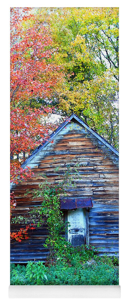 Houses Yoga Mat featuring the photograph Two Tone Shack by Jennifer Robin