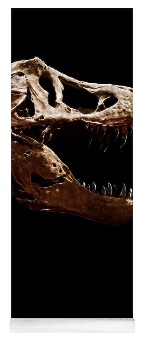 Tyrannosaurus Rex Skull Yoga Mat featuring the photograph Tyrannosaurus rex skull 1 by Weston Westmoreland