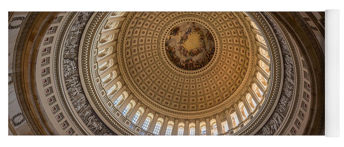 U Yoga Mat featuring the photograph U S Capitol Rotunda by Steve Gadomski