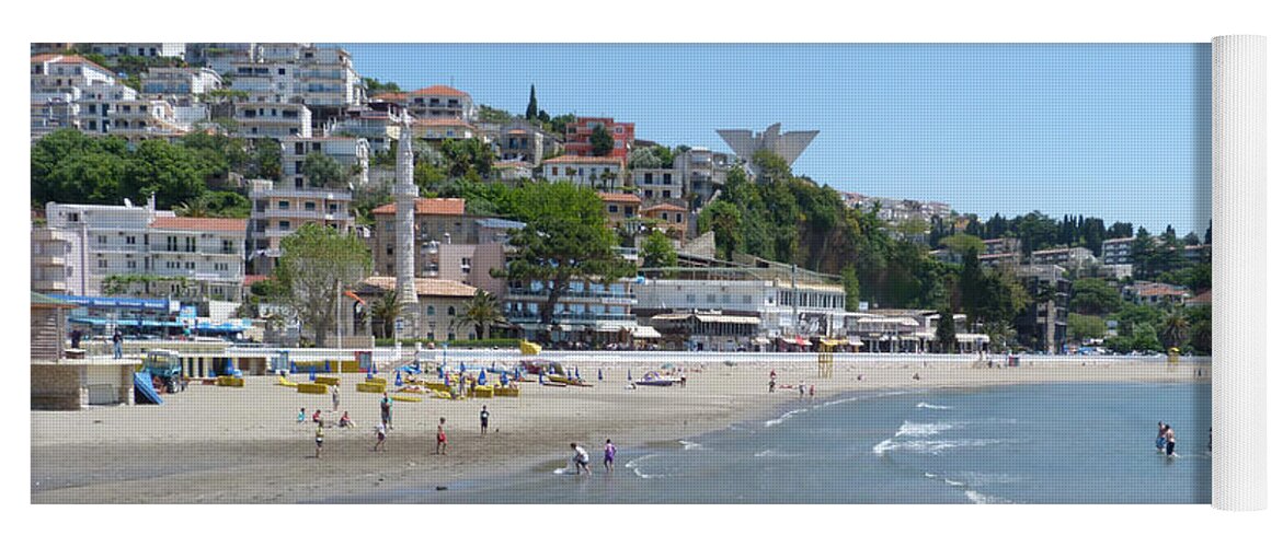 Ulcinj Yoga Mat featuring the photograph Ulcinj Beach - Montenegro by Phil Banks