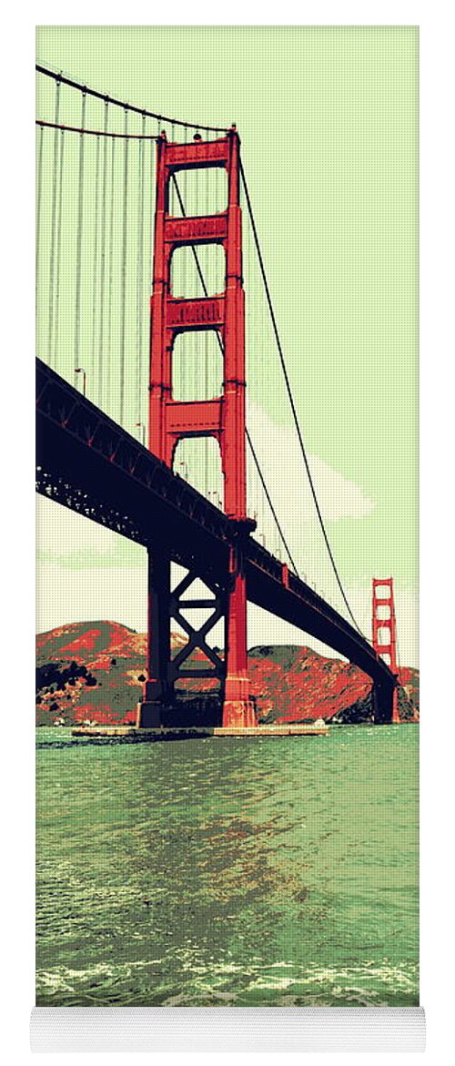Golden Gate Bridge Yoga Mat featuring the photograph Under the Golden Gate by Michelle Calkins