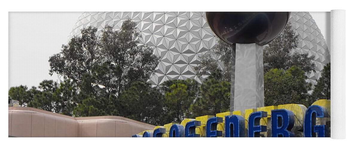 Epcot Yoga Mat featuring the photograph Universe Of Energy At Epcot by Erick Schmidt