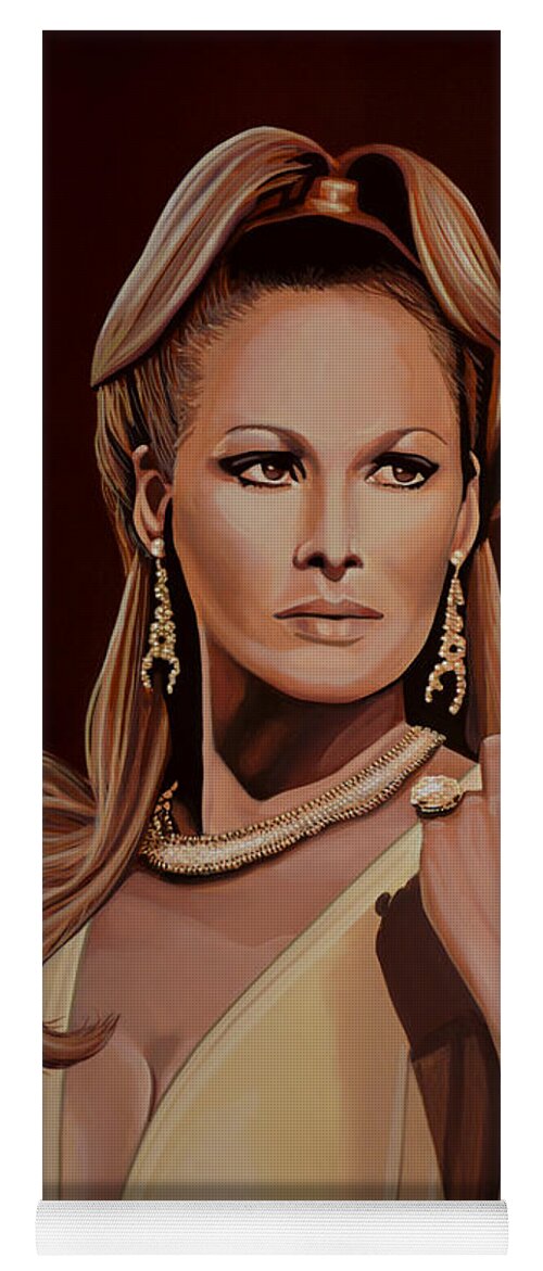 Ursula Andress Yoga Mat featuring the painting Ursula Andress by Paul Meijering