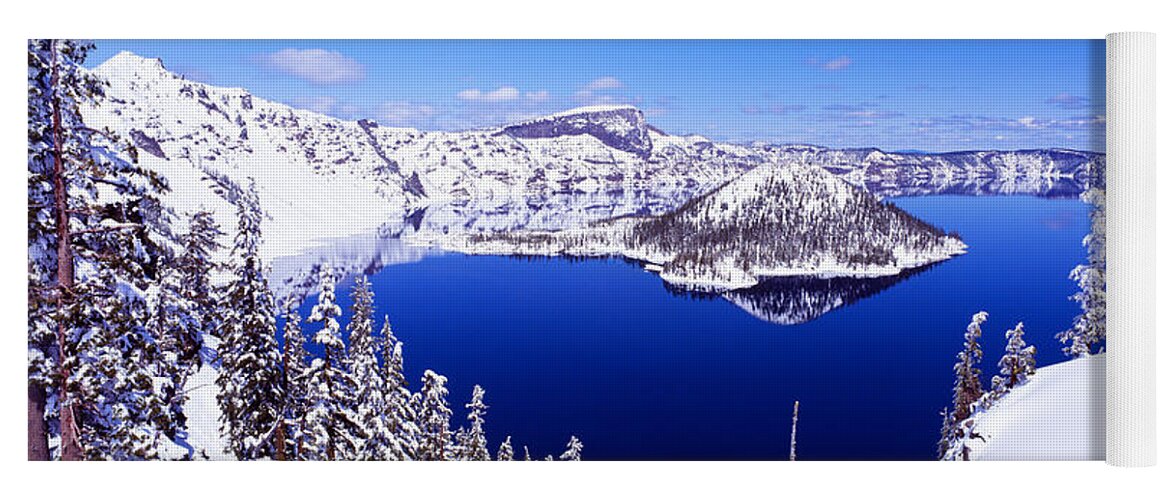 Photography Yoga Mat featuring the photograph Usa, Oregon, Crater Lake National Park by Panoramic Images