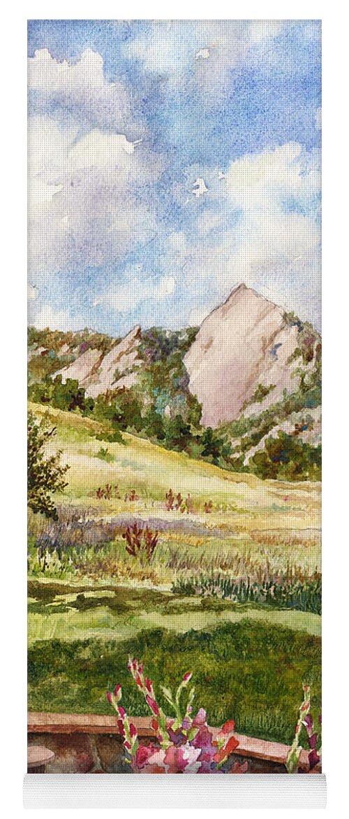 Chautauqua Colorado Painting Yoga Mat featuring the painting Vacation at Chautauqua by Anne Gifford