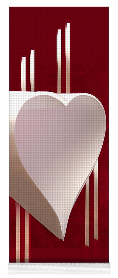 Valentine Yoga Mat featuring the photograph Valentine paper heart by Gary Eason