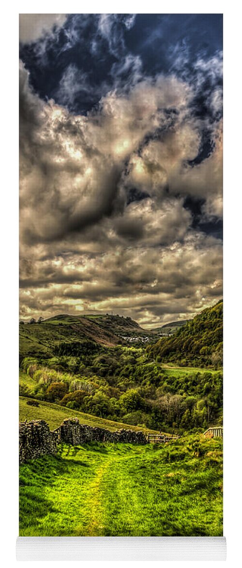 Deri Yoga Mat featuring the photograph Valley View by Steve Purnell