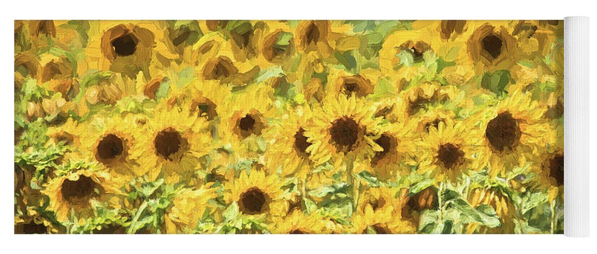 Sunflowers Yoga Mat featuring the painting Van Gogh Sunflowers by David Letts