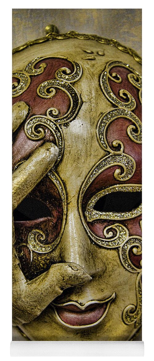 Venetian Yoga Mat featuring the photograph Venetian Carnaval Mask by David Smith