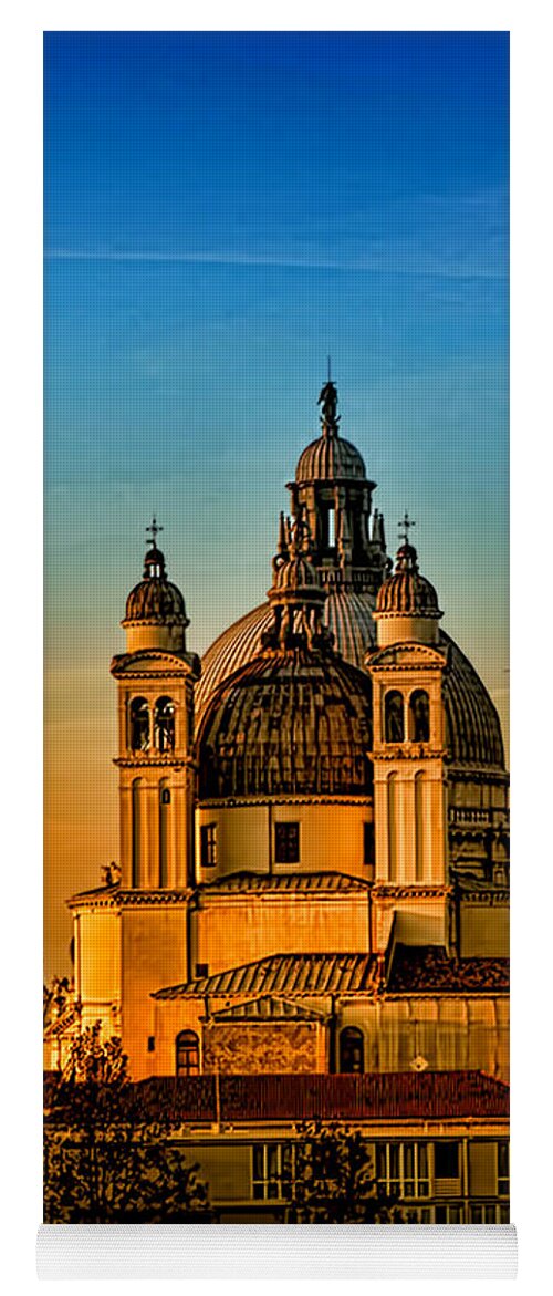 Landscapes Yoga Mat featuring the photograph Venezia-Basilica of Santa Maria della Salute by Tom Prendergast