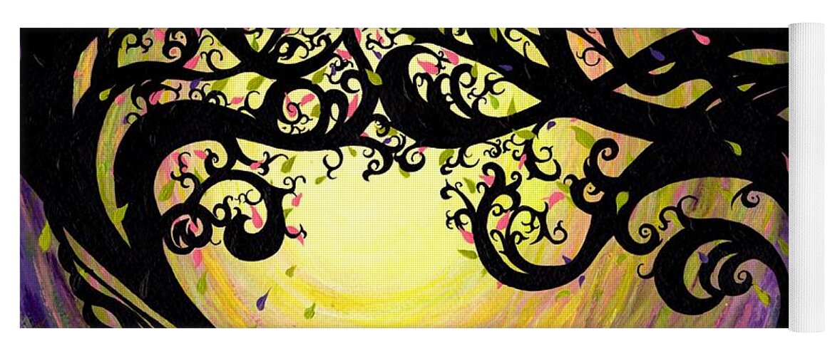 Equinox Yoga Mat featuring the painting Vernal Equinox by Janine Riley