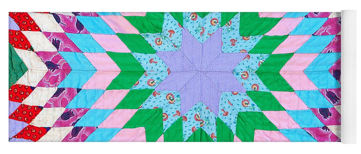 Quilt Yoga Mat featuring the photograph Vibrant Quilt by Art Block Collections