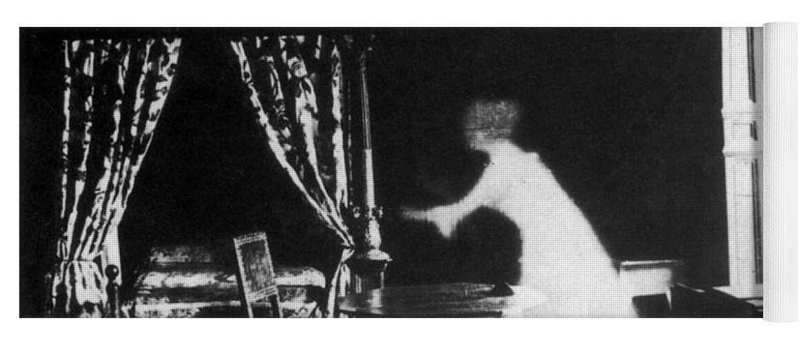 Parapsychology Yoga Mat featuring the photograph Victorian Ghost 19th Century by Photo Researchers