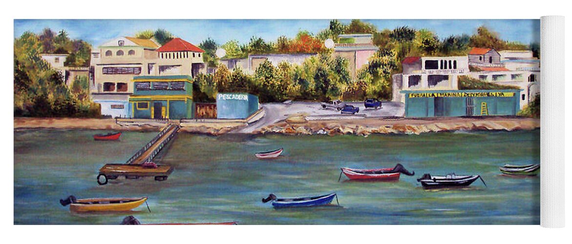 Vieques Yoga Mat featuring the painting Vieques by Gloria E Barreto-Rodriguez