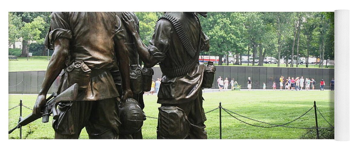 Vietnam Yoga Mat featuring the photograph Vietnam Memorial 1 by Jim Gillen