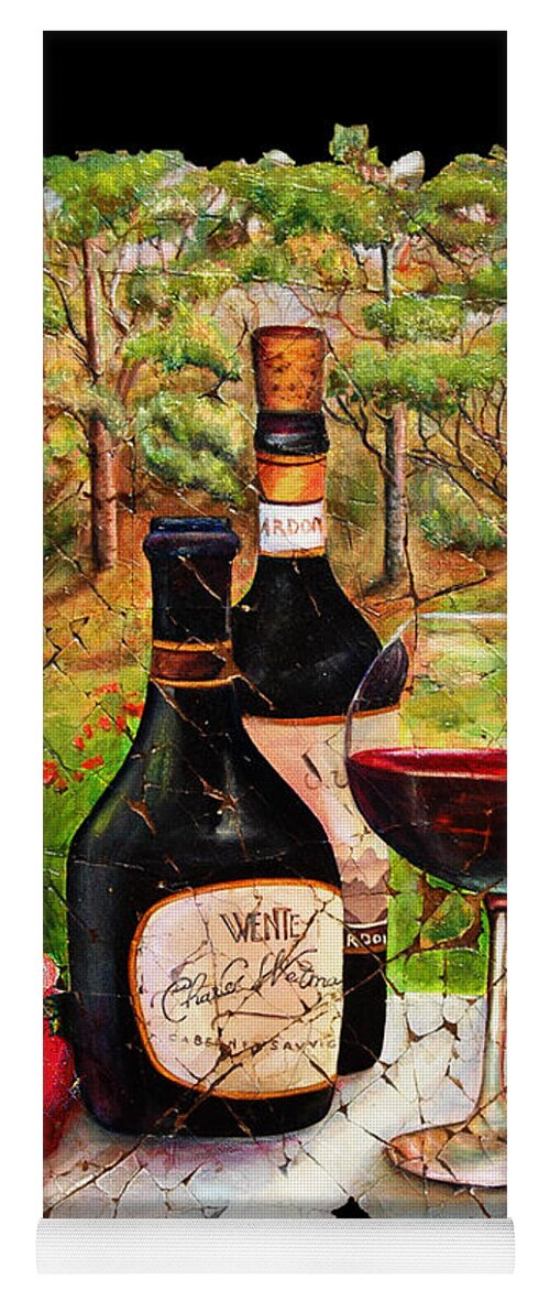 Fresco Yoga Mat featuring the painting Vino by O Lena