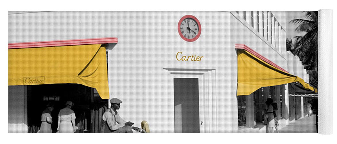 Cartier Yoga Mat featuring the photograph Vintage Cartier Store by Andrew Fare