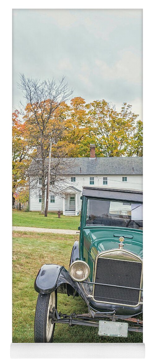 Auto Yoga Mat featuring the photograph Vintage Ford Model A Car by Edward Fielding
