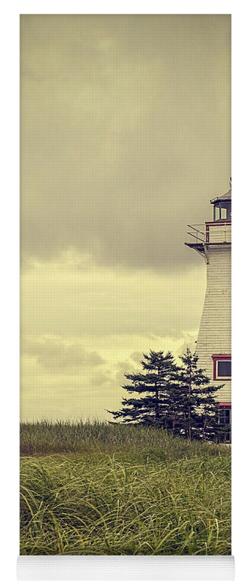 Prince Yoga Mat featuring the photograph Vintage Lighthouse PEI by Edward Fielding