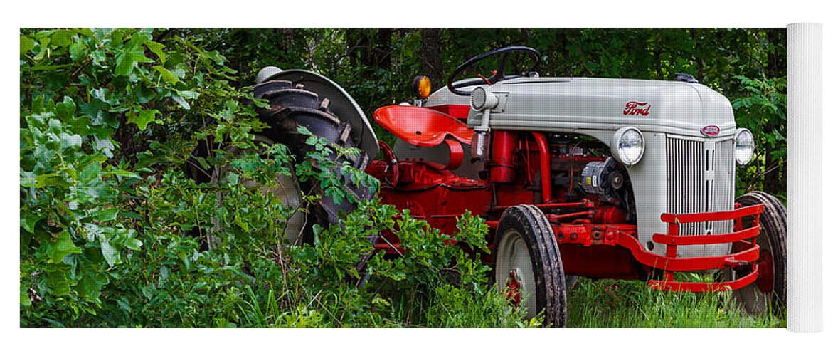 Old Tractor Yoga Mat featuring the photograph Vintage Tractor by Doug Long