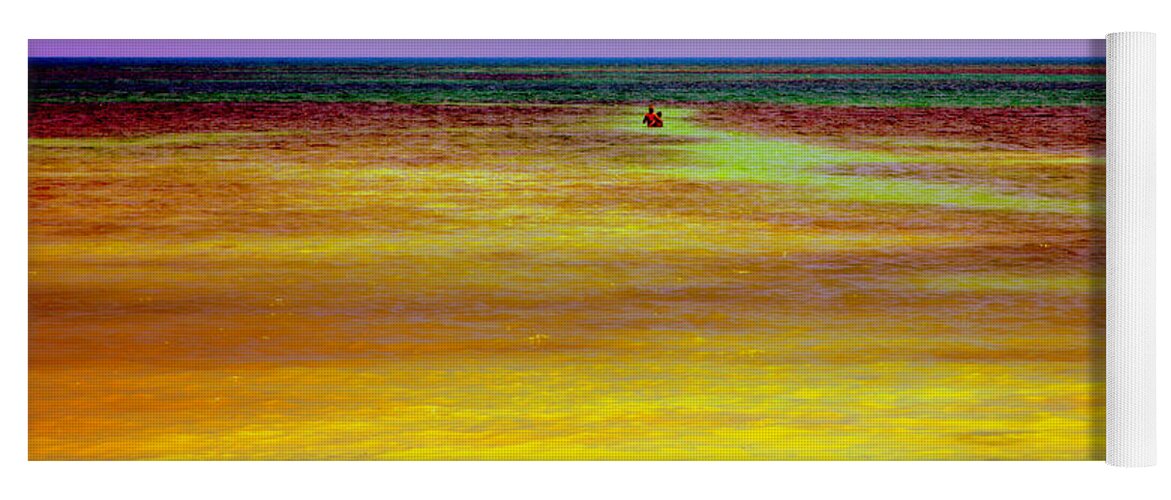 Yellow Yoga Mat featuring the photograph FOLLOW ME to the DEEP BLUE SEA by Karen Wiles