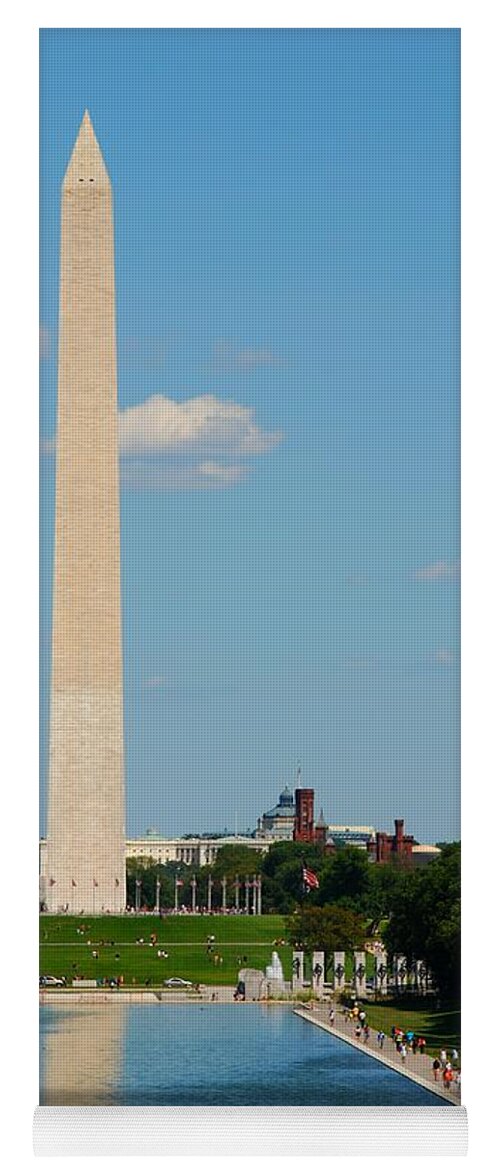 Washington Yoga Mat featuring the photograph Washington Monument Reflection by Kenny Glover