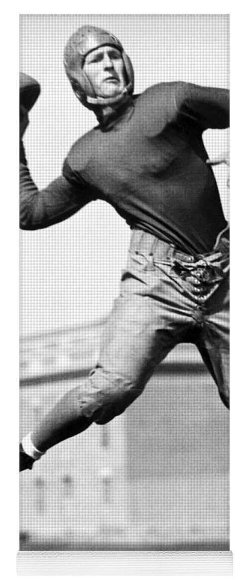 1035-329 Yoga Mat featuring the photograph Washington State Quarterback by Underwood Archives