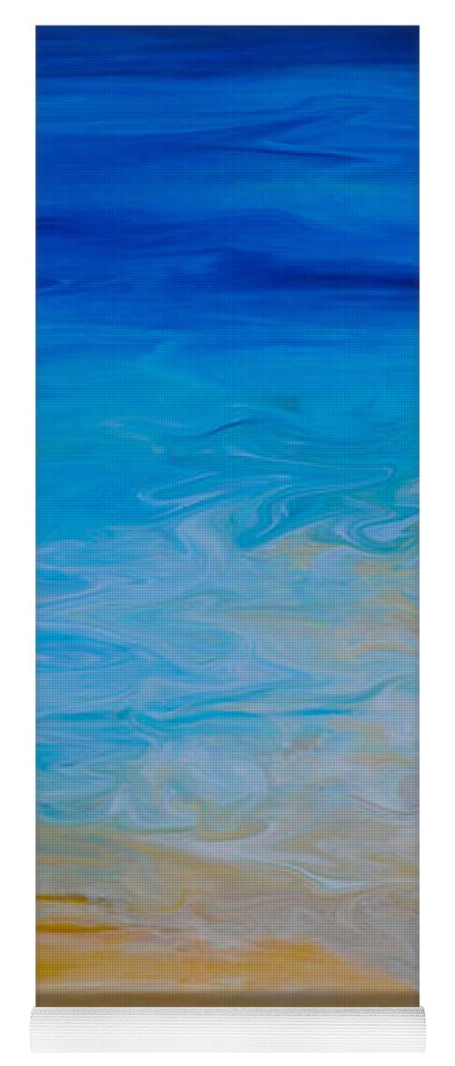 Water Yoga Mat featuring the painting Water Vision by Shelley Myers