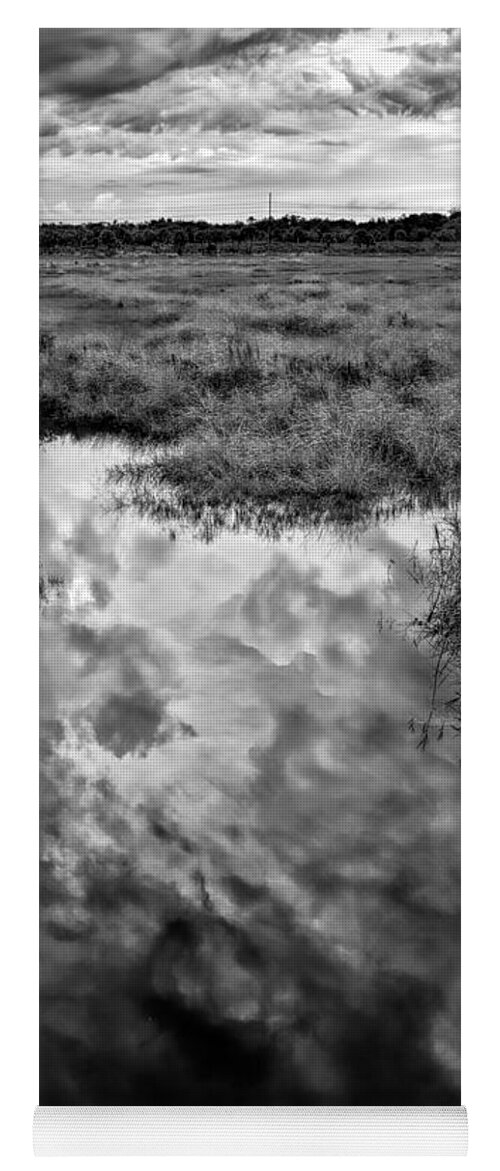 Christopher Holmes Photography Yoga Mat featuring the photograph Weather Reflected - BW by Christopher Holmes