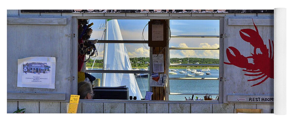Wellfleet Harbor Yoga Mat featuring the photograph Wellfleet Harbor thru the Window by Allen Beatty