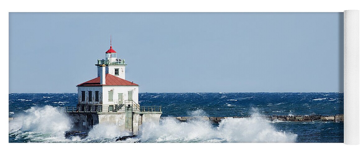 Oswego Yoga Mat featuring the photograph West Pierhead Lighthouse by Everet Regal