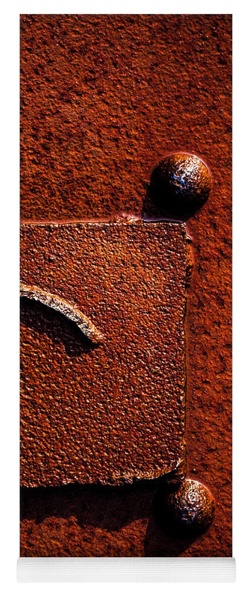Abstract Yoga Mat featuring the photograph Wet Rust by Bob Orsillo