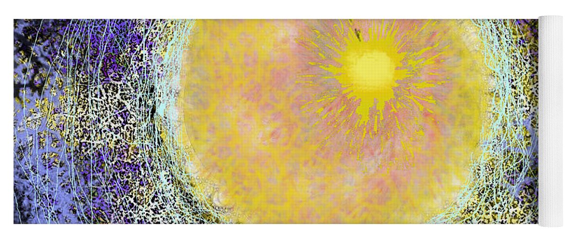 Sun Yoga Mat featuring the digital art What Kind of Sun V by Carol Jacobs