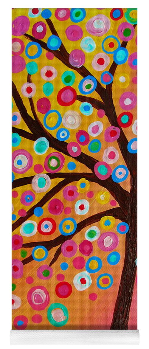 Tree Yoga Mat featuring the painting Whimsical Tree Of Life by Pristine Cartera Turkus