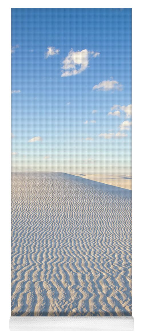 00559171 Yoga Mat featuring the photograph White Gypsum Dune by Yva Momatiuk John Eastcott