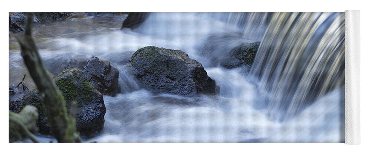 River Clwyd Yoga Mat featuring the photograph White Water by Spikey Mouse Photography