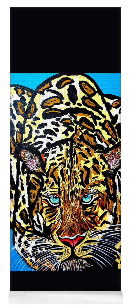 Wildcat Yoga Mat featuring the painting Wild Cat by Nora Shepley