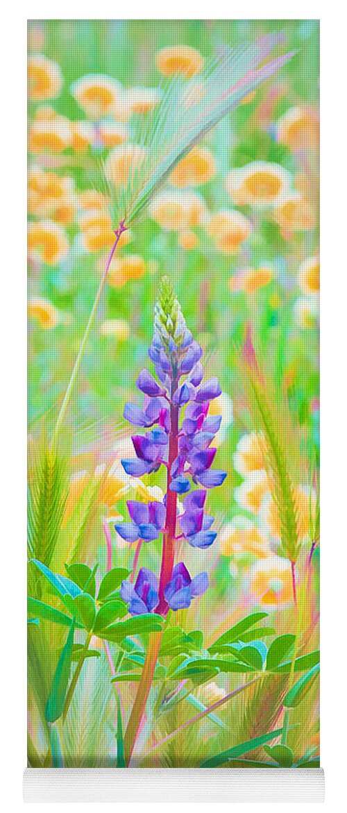 California Wildflowers Yoga Mat featuring the photograph Wildflower Meadow - Spring in Central California by Ram Vasudev