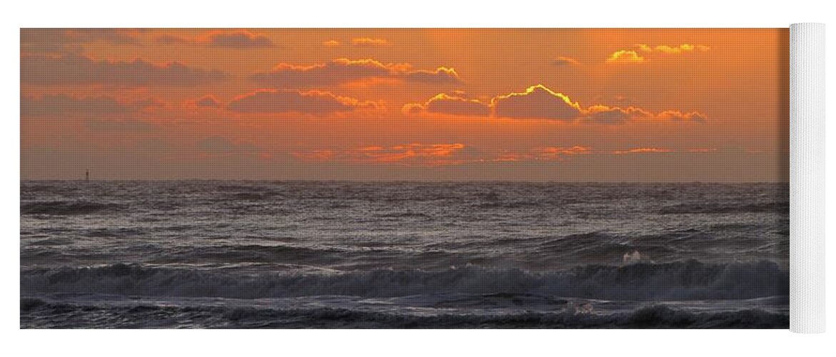 Beach Yoga Mat featuring the photograph Wildwood Beach Just Before Dawn by David Dehner