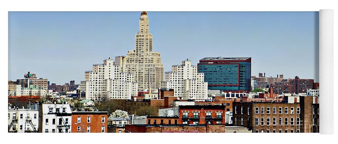 Brooklyn Yoga Mat featuring the photograph Williamsburg Savings Bank in Downtown Brooklyn NY by Lilliana Mendez