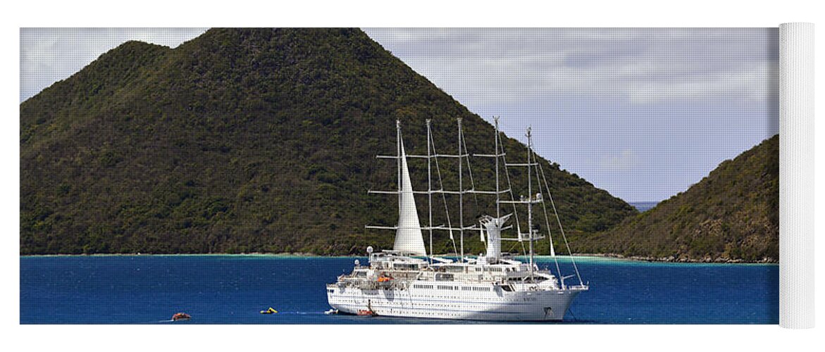 Windstar Cruise Yoga Mat featuring the photograph Wind Surf in Sopers Hole by Matt Swinden