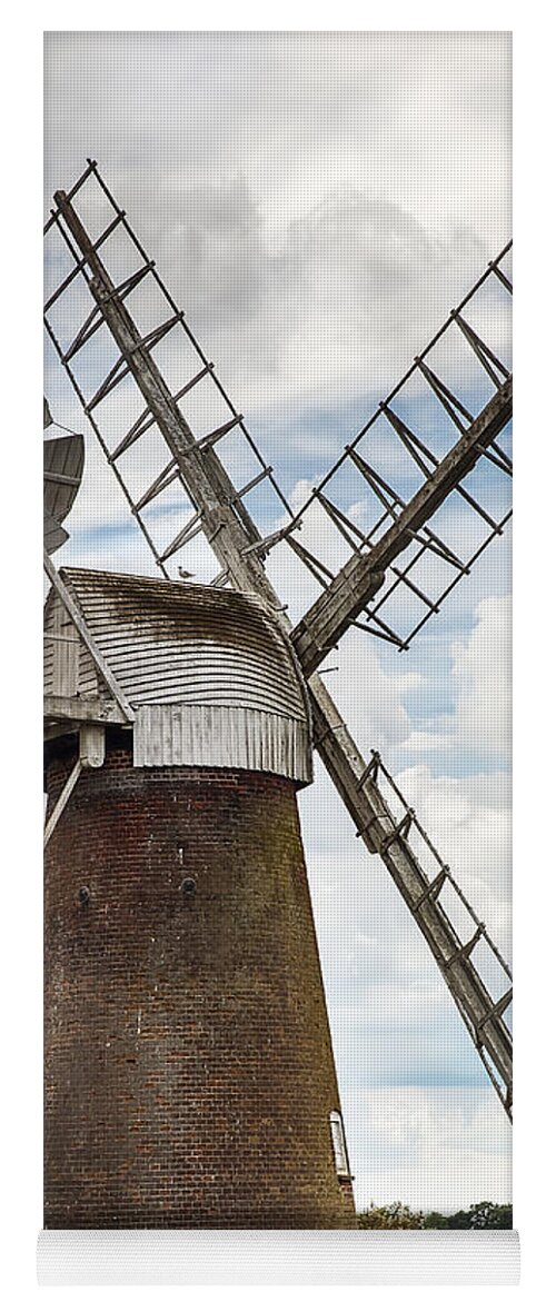 Windmill Yoga Mat featuring the photograph Windmill in Norfolk UK by Simon Bratt