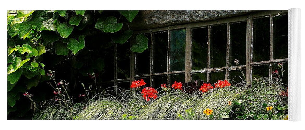 Window Boxes Yoga Mat featuring the photograph Window Boxes by Jeff Heimlich
