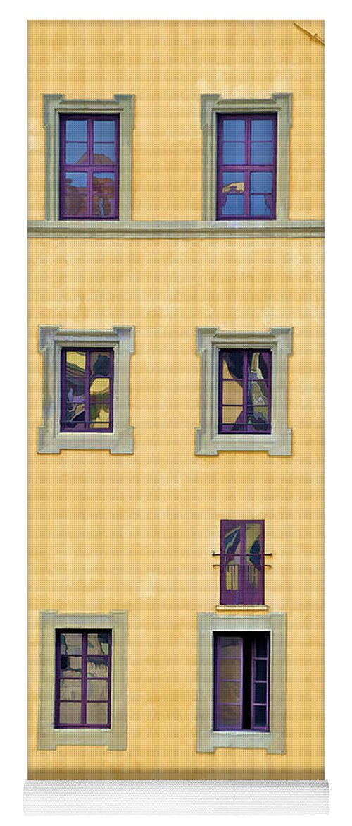 Brown Yoga Mat featuring the photograph Windows of Florence by David Letts