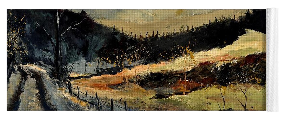 Landscape Yoga Mat featuring the painting Winter 563110 by Pol Ledent