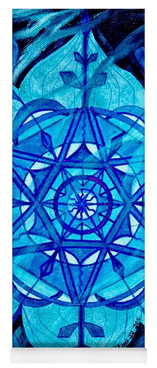 Winter Yoga Mat featuring the painting Winter by Teal Eye Print Store